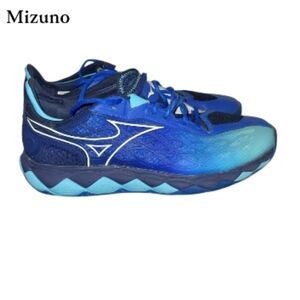 Mizuno Wave Enforce Tour OC Blue Leather Athletic Running Sneaker Shoe Men 10.5